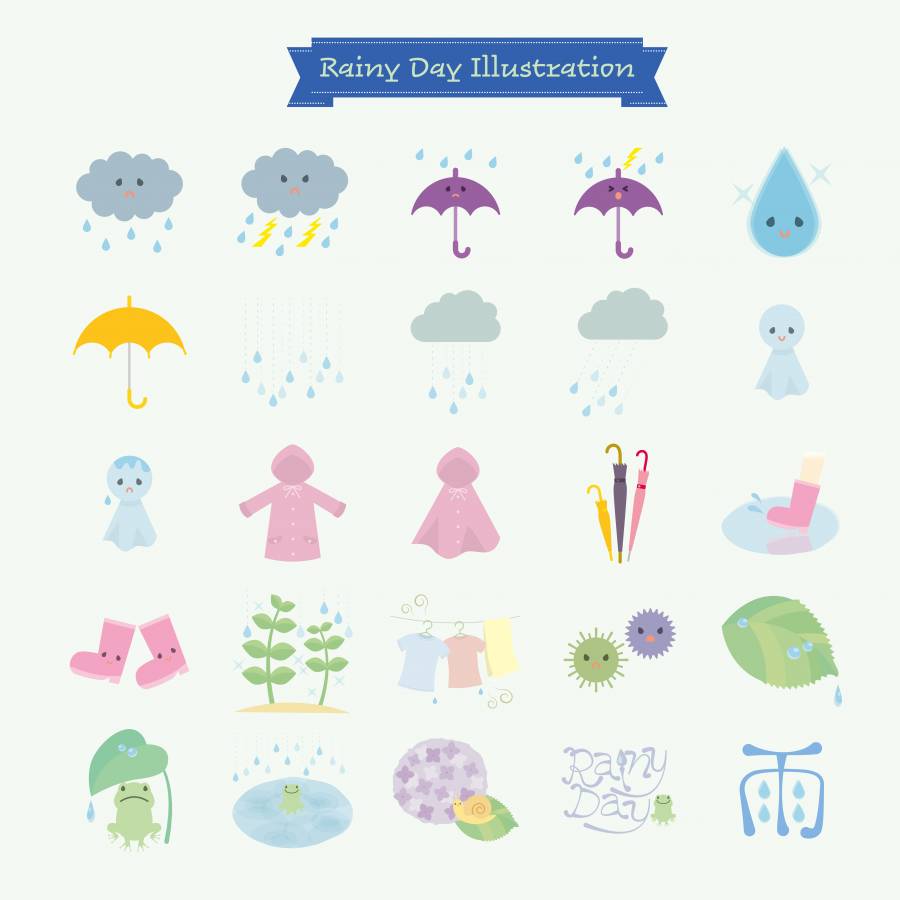 一个下雨天的例证