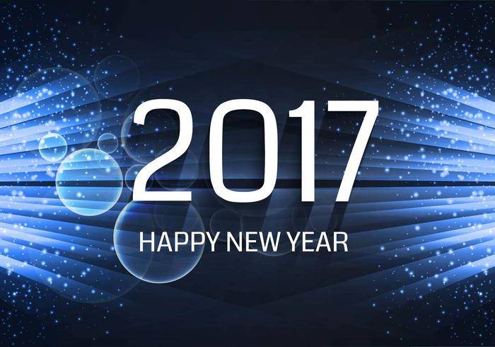 免费矢量新年2017年背景
