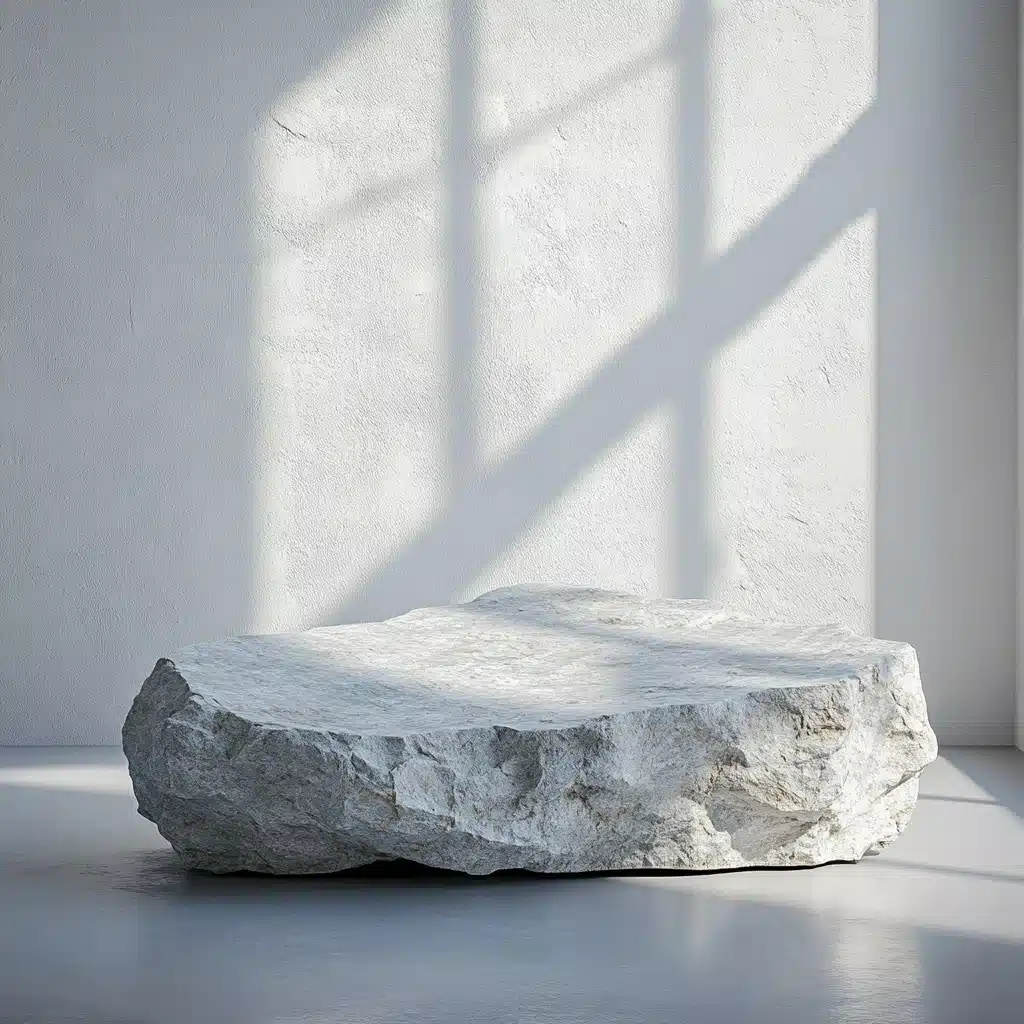 Light Grey Stone Podium Midjourney提示词