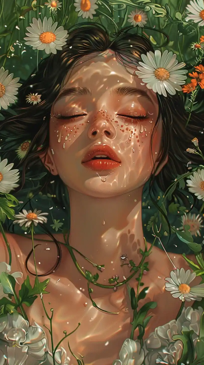 April Blossoms – AR 916 – Stylize 250 Midjourney提示词
