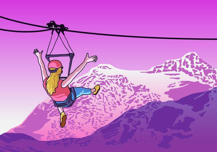 Zipline车手矢量