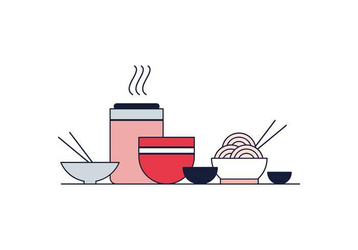 免费的东方食品矢量