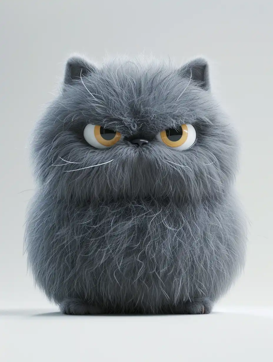 Fluffy Cat Standing Up Midjourney提示词
