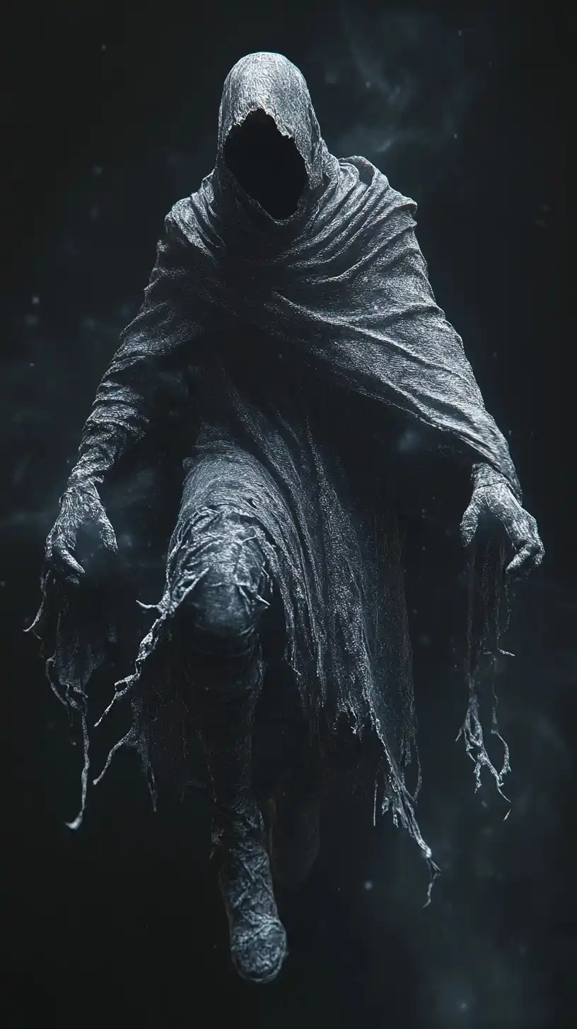 Dramatic Shadow Creature Encounter Midjourney提示词