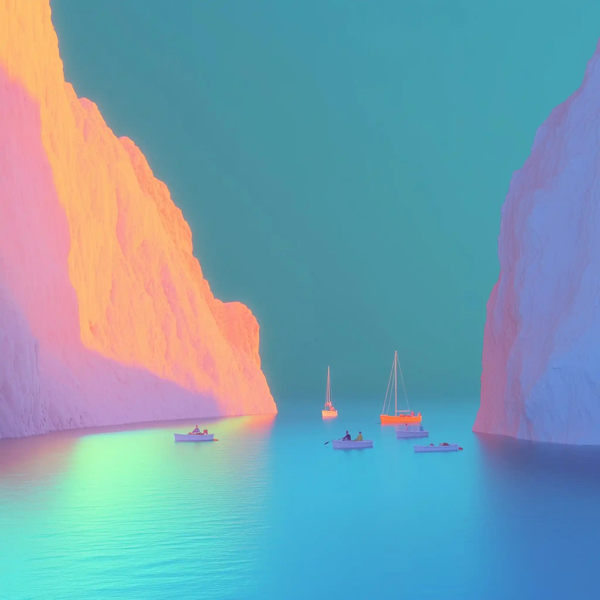 Mediterranean Cove Scene Midjourney提示词