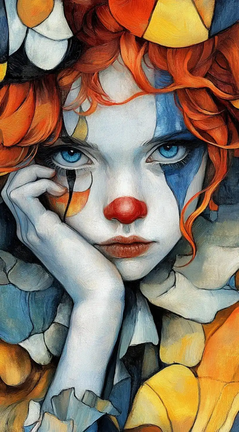 Dark Fantasy Circus Woman Midjourney提示词