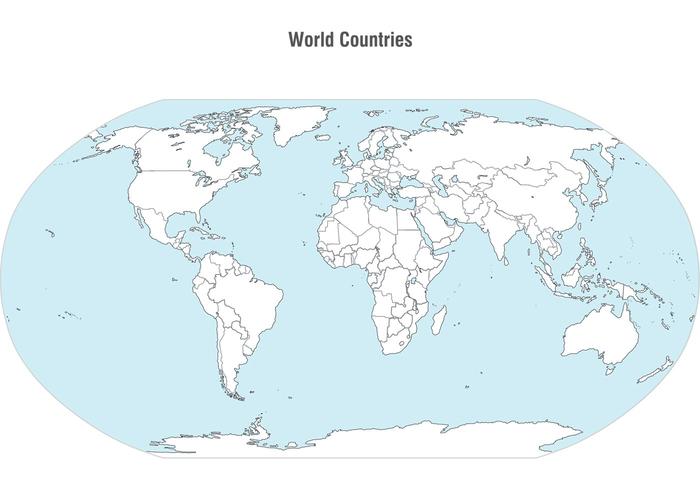 世界国家地图矢量