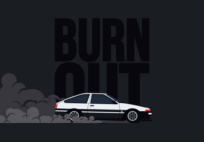 AE86汽车漂移和倦怠图