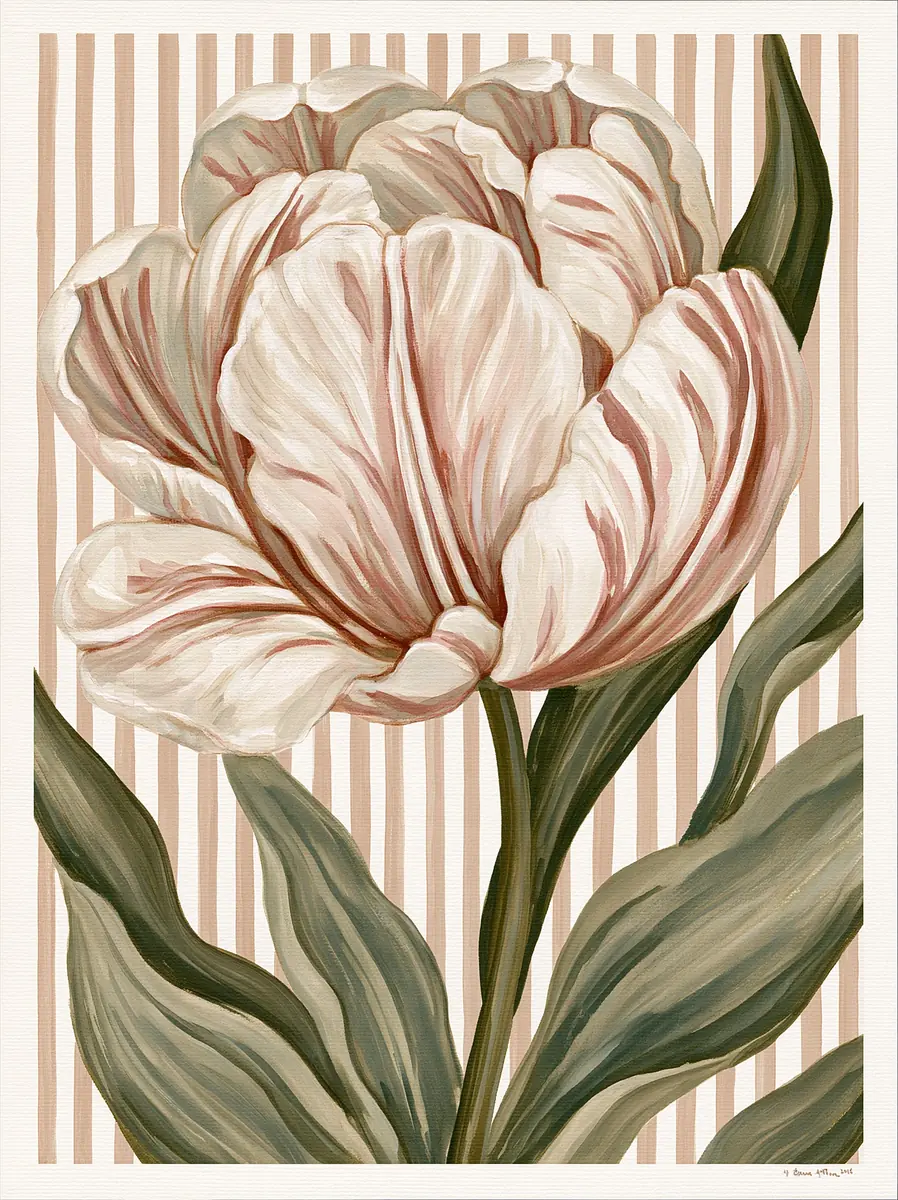 Watercolor Tulip Flower Illustration Midjourney提示词