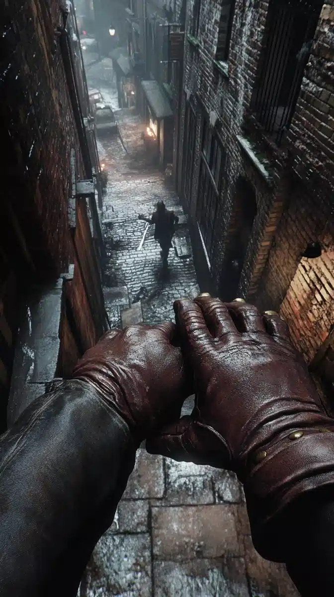Hyperrealistic Gloved Hands Perspective Midjourney提示词