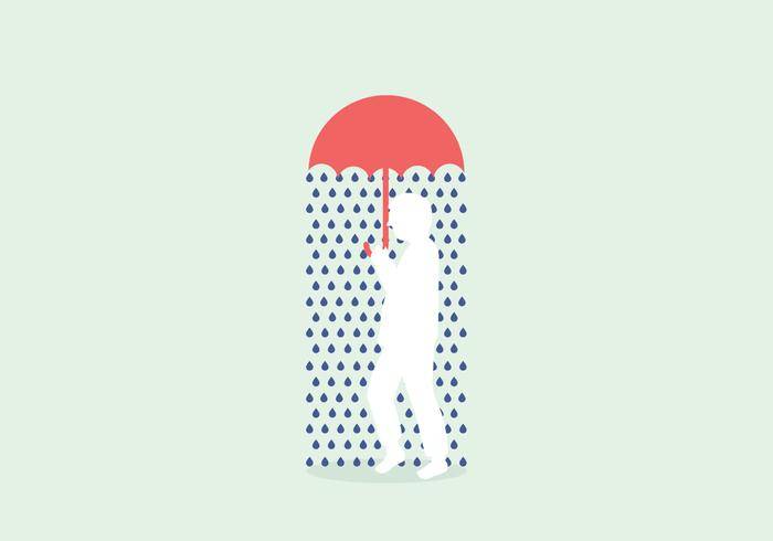 多雨的插图矢量