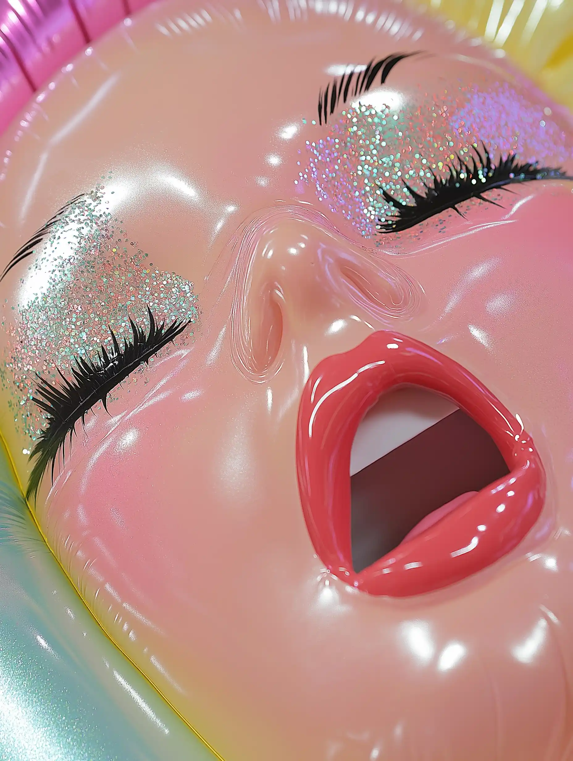 Inflatable Doll Close-Up Midjourney提示词