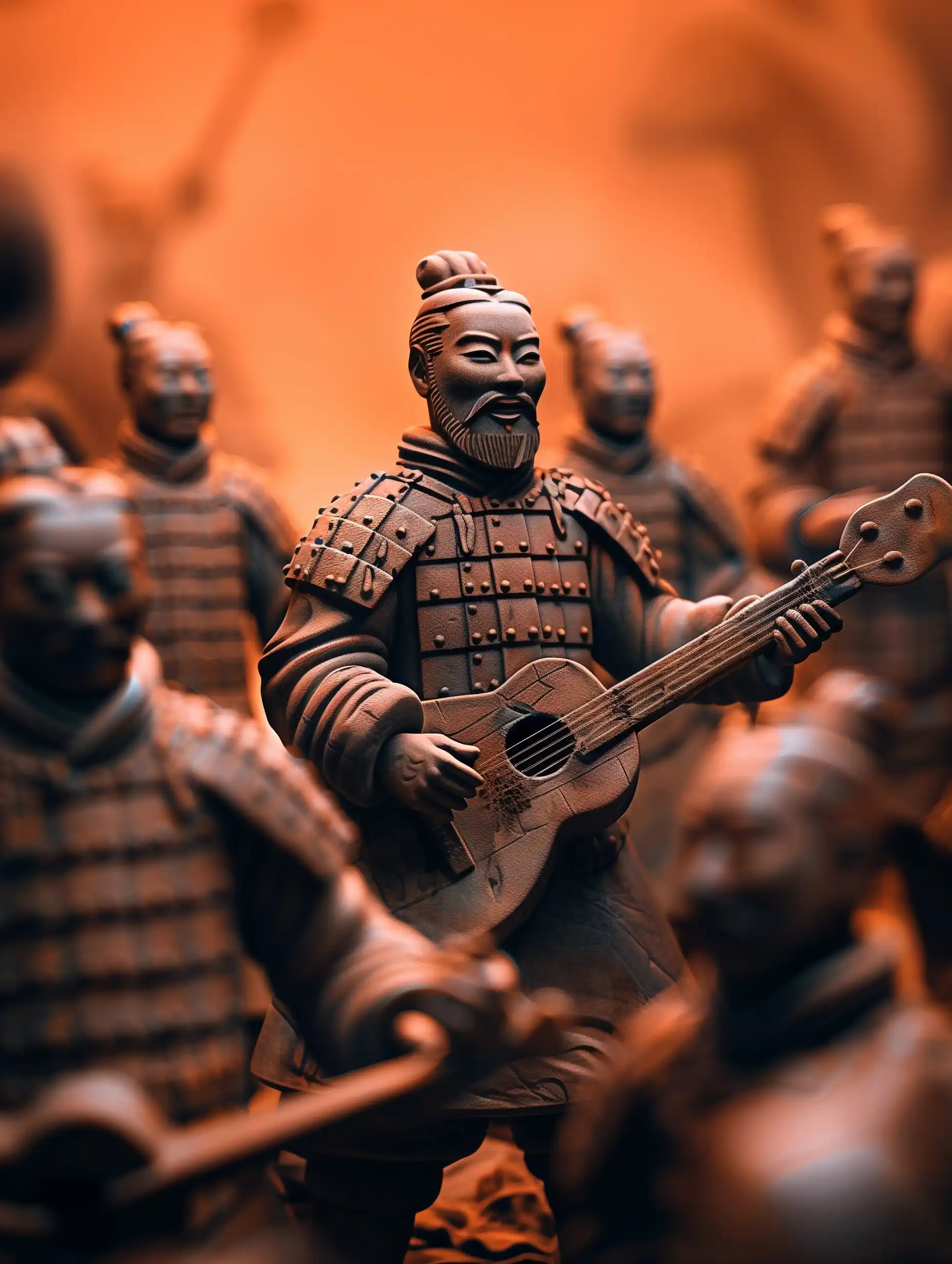 Conceptual Terracotta Fusion Midjourney提示词