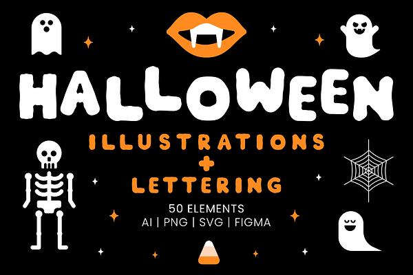 Halloween Illustrations & Lettering