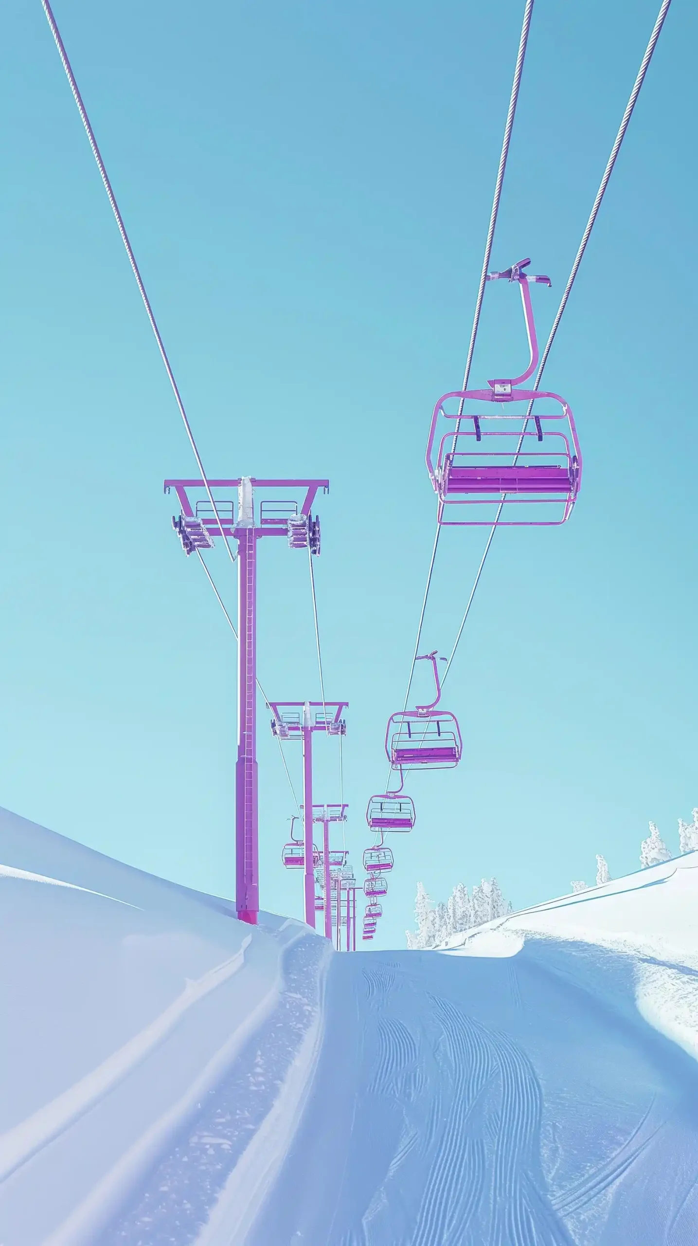 High-Resolution Ski Lift Midjourney提示词