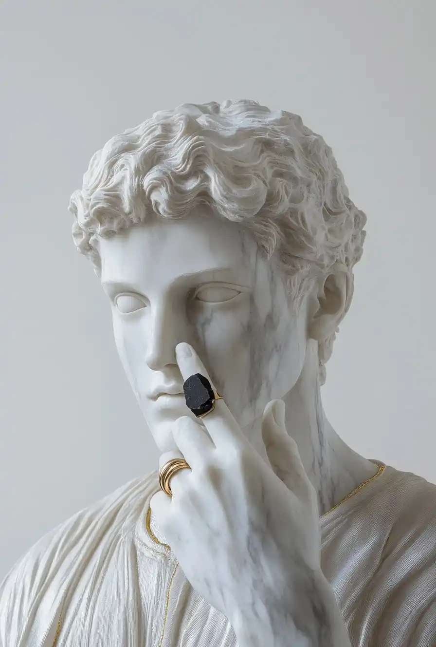 Minimalist Marble Portrait Midjourney 提示词生成效果