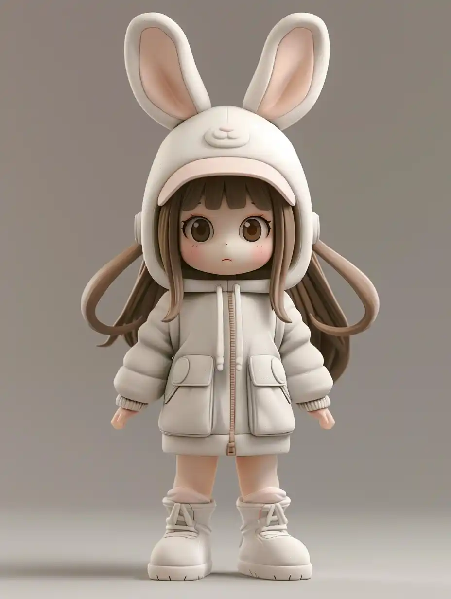 Chibi Rabbit Girl Blind Box Midjourney提示词