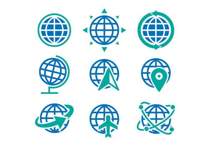 免费地球图标矢量
