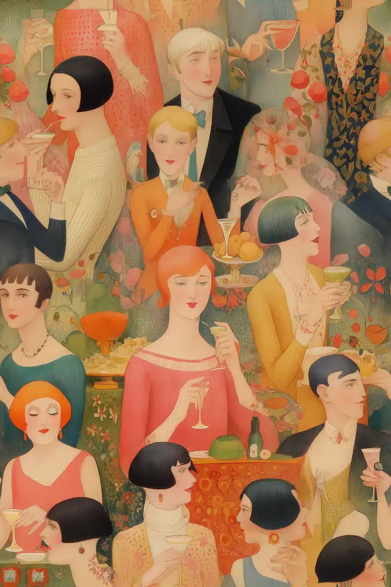 1920s French Illustration Style Midjourney提示词