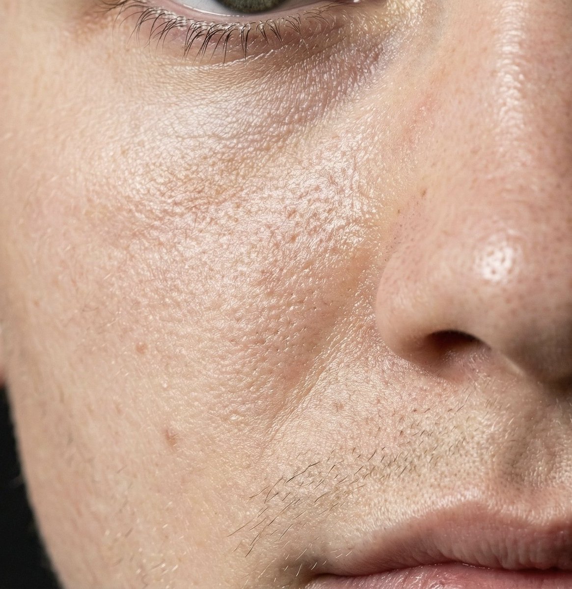 Detailed Human Face Macro Photo | Skin Texture, Pores Nano Banana提示词