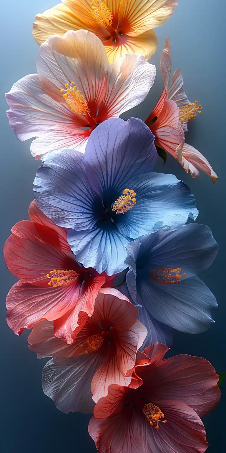 Pastel Flowers in Hyperrealism Midjourney提示词