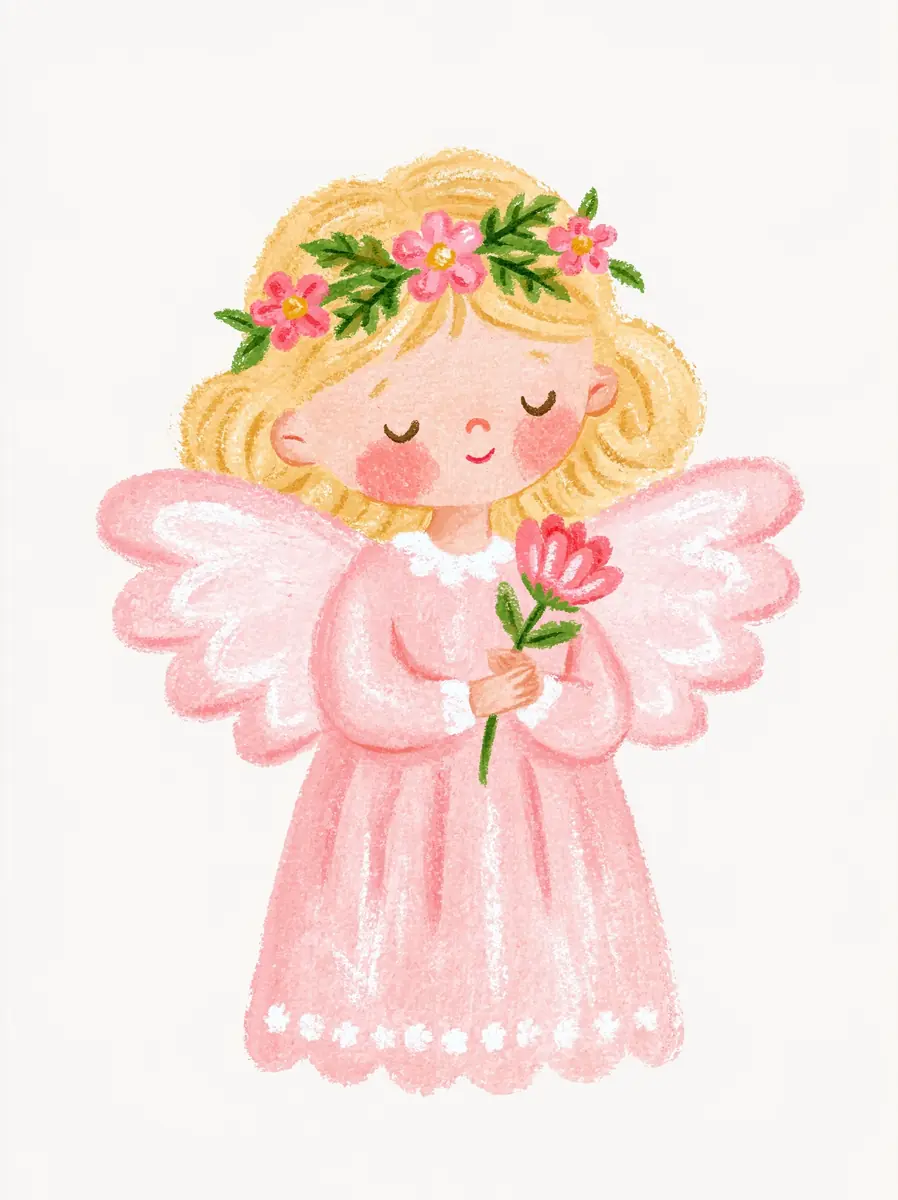 Cute Pink Christmas Fairy Midjourney提示词