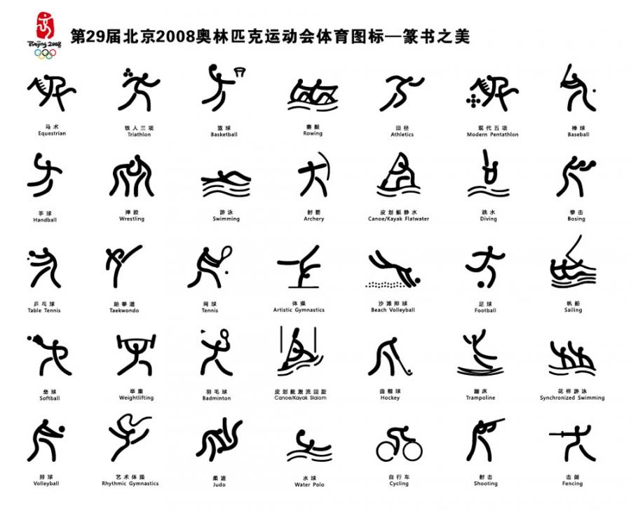 北京奥运会比赛项目矢量素材