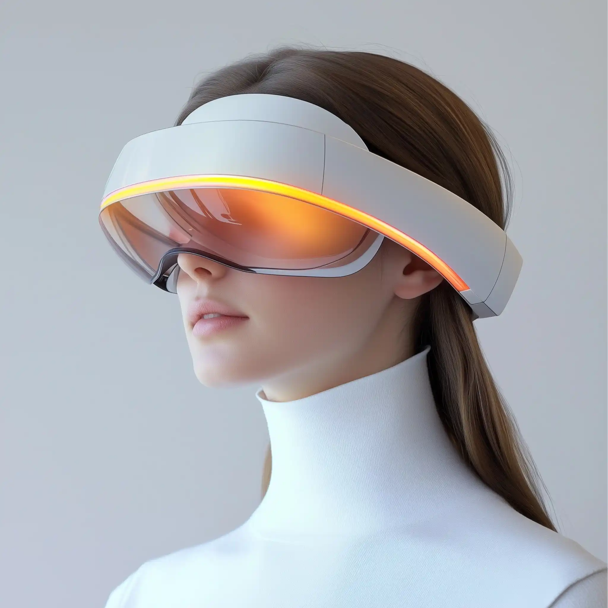 Futuristic Girl in VR Midjourney提示词