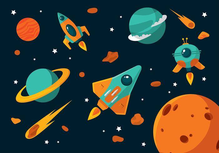 Starship卡通免费矢量