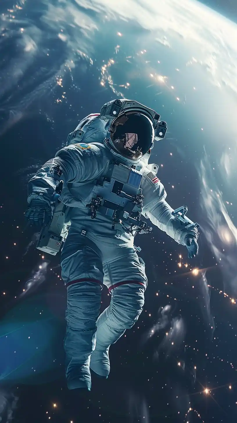 Cosmic Astronaut in Space Midjourney提示词