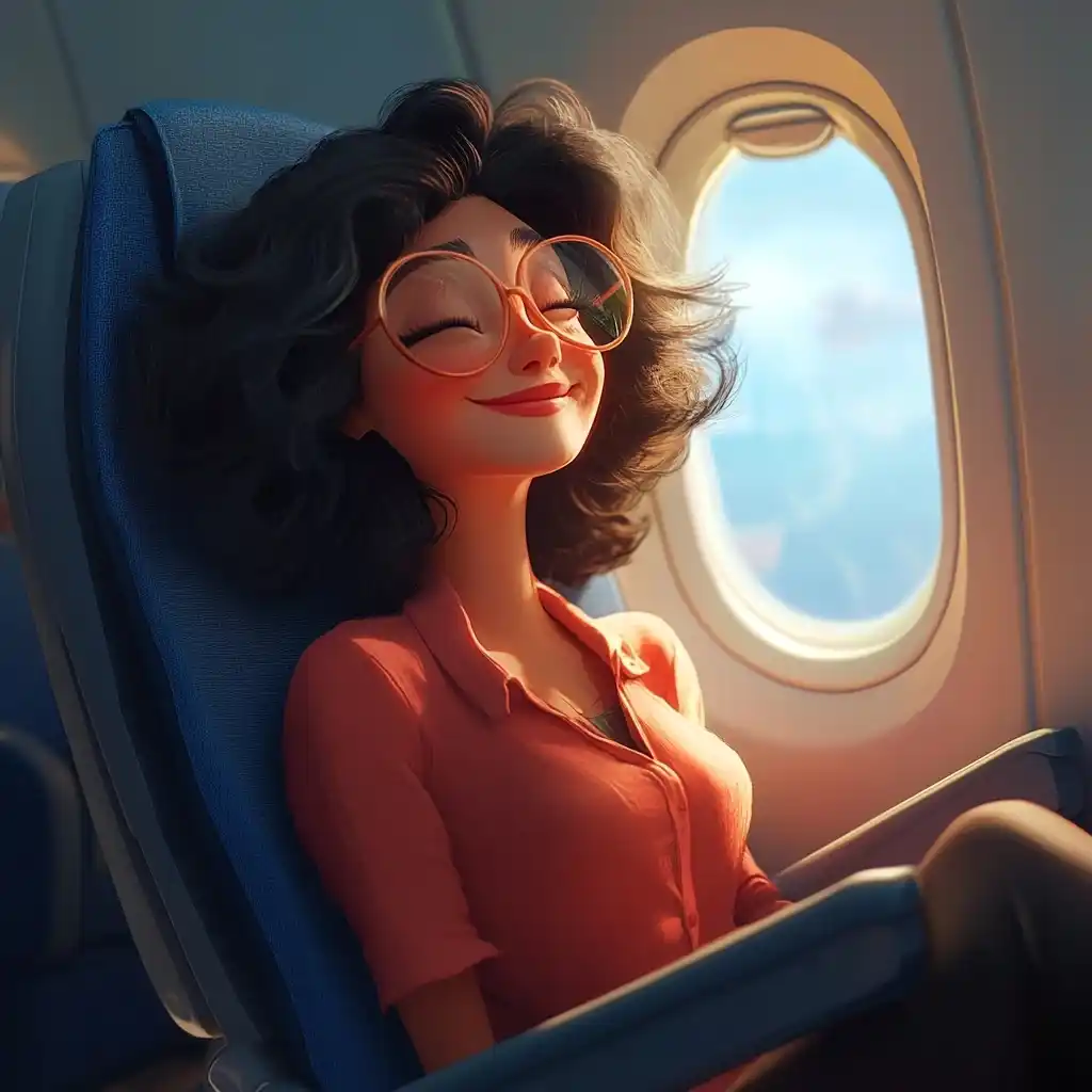 Pixar Character in Flight Midjourney提示词