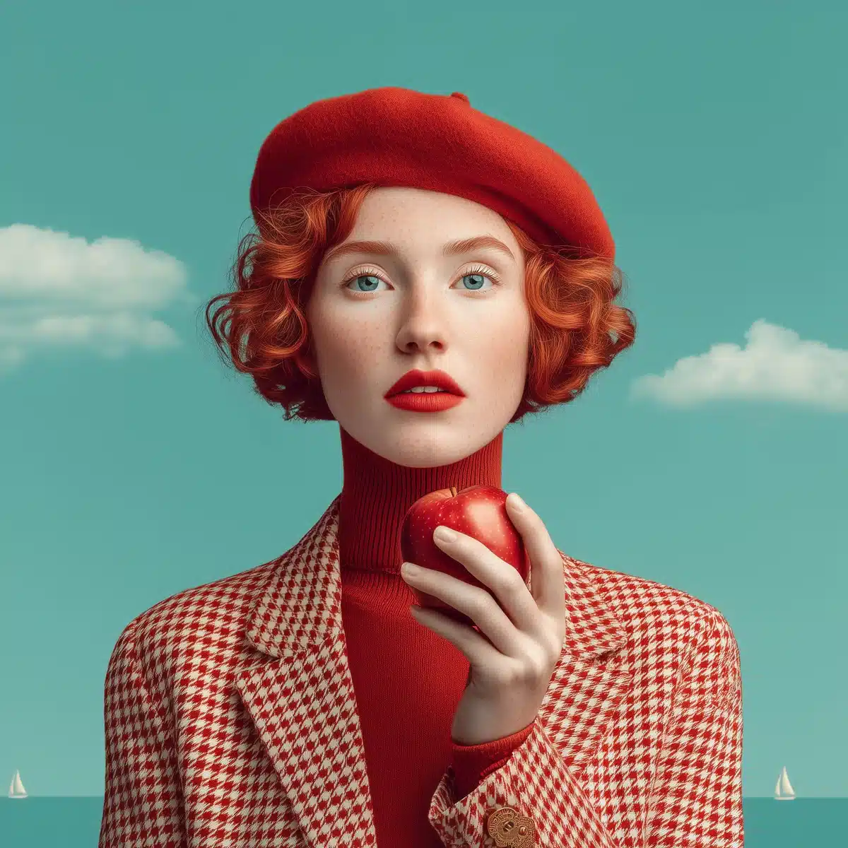 Surreal Apple Portrait Photography Midjourney提示词