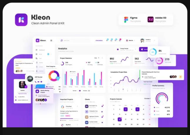 Kleon - Clean Admin Panel Dashboard UI Template