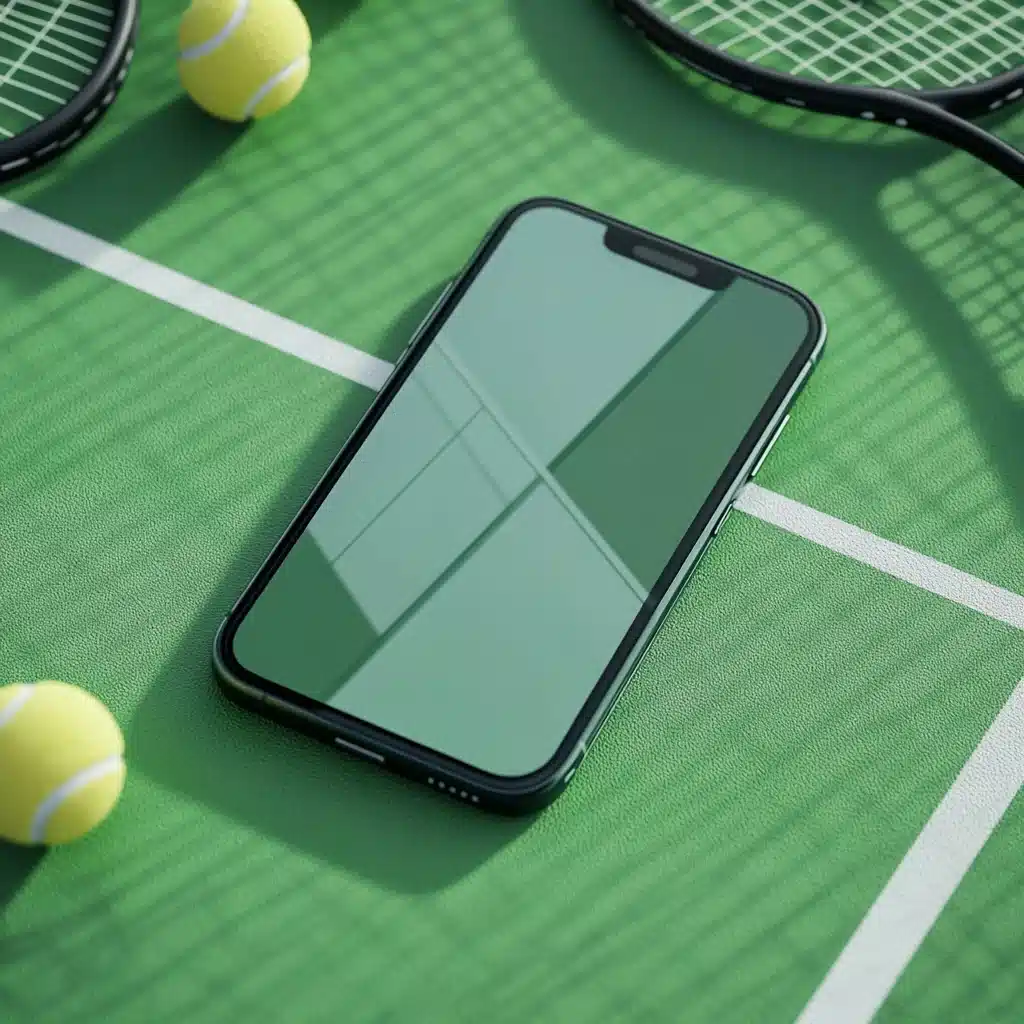 iPhone 16 on Tennis Court Midjourney提示词