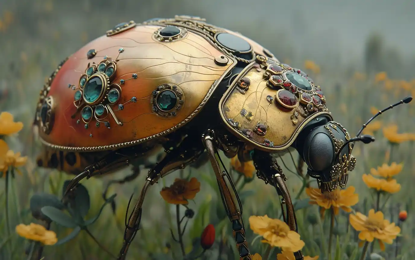 Recycled Jewel Ladybug Midjourney提示词