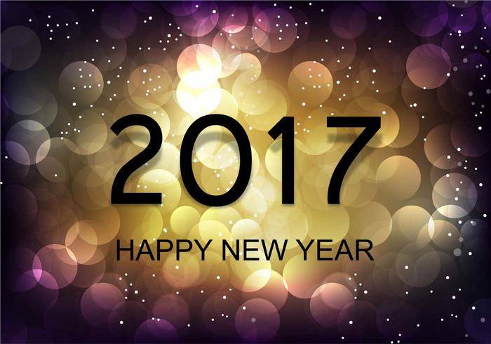免费矢量新年2017年背景