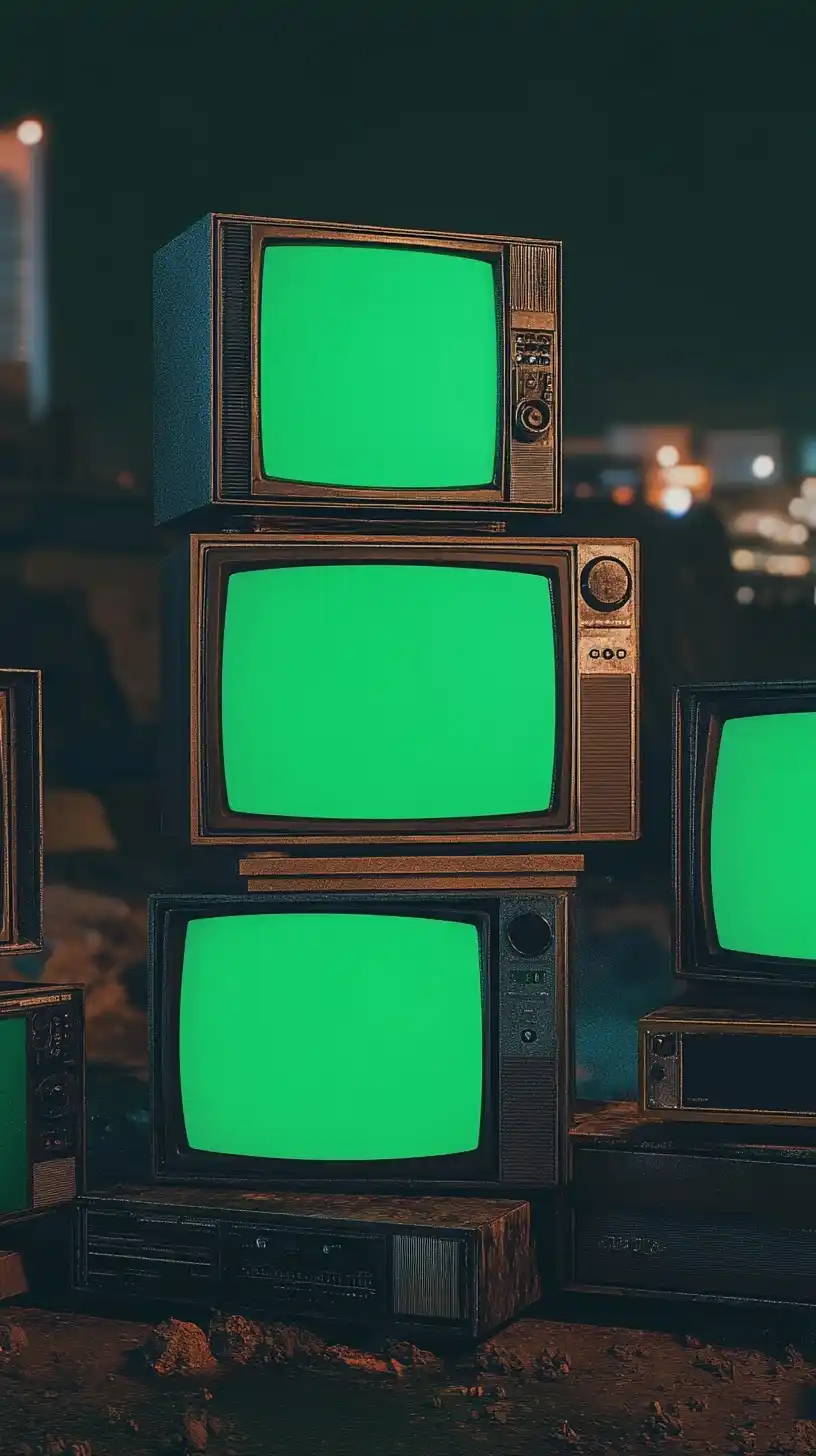 3D Minimalist Televisions at Night Midjourney提示词