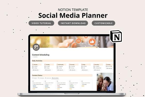 Social Media Planner Notion Template