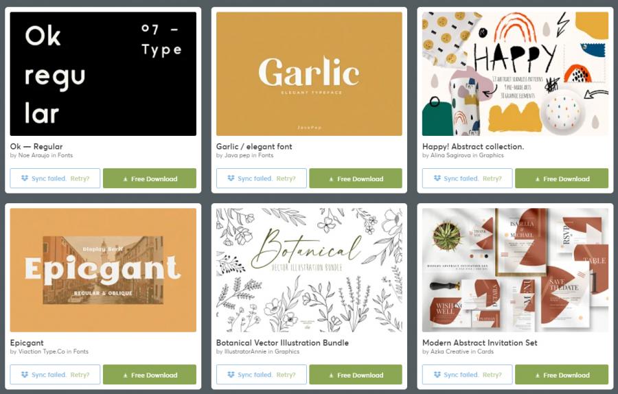 （2020年11月3日）CreativeMarket网站本周免费资源打包