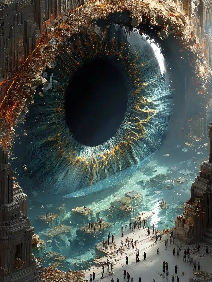 Quantum Eye in Fluid Midjourney提示词