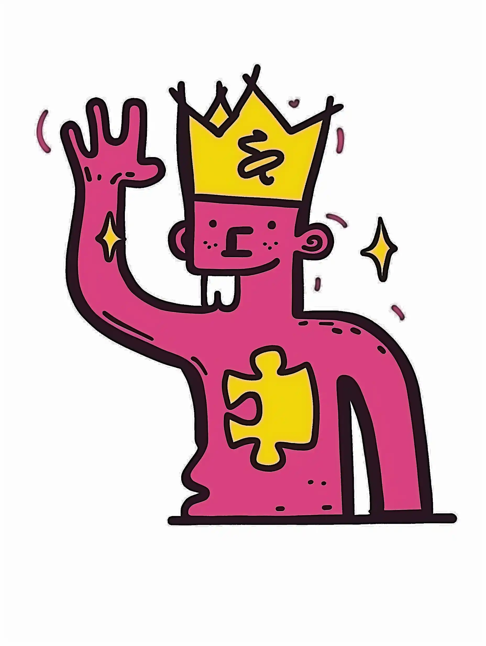Cartoon Puzzle King Midjourney提示词