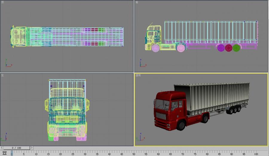 【3D】交通工具&nbsp;货车&nbsp;卡车&nbsp;拖车&nbsp;MAX源文件