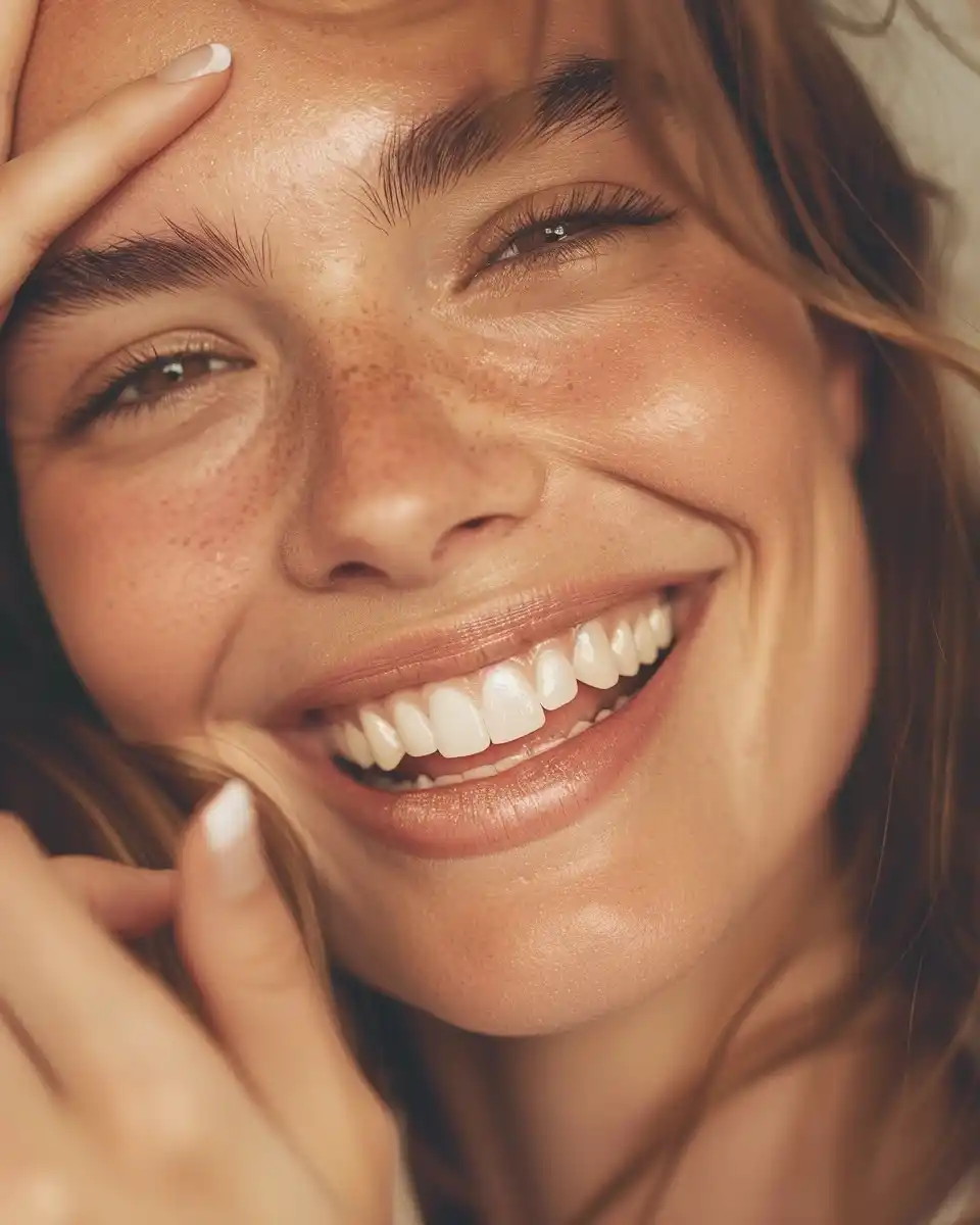 Close-Up Smiling Adidas Model Midjourney提示词