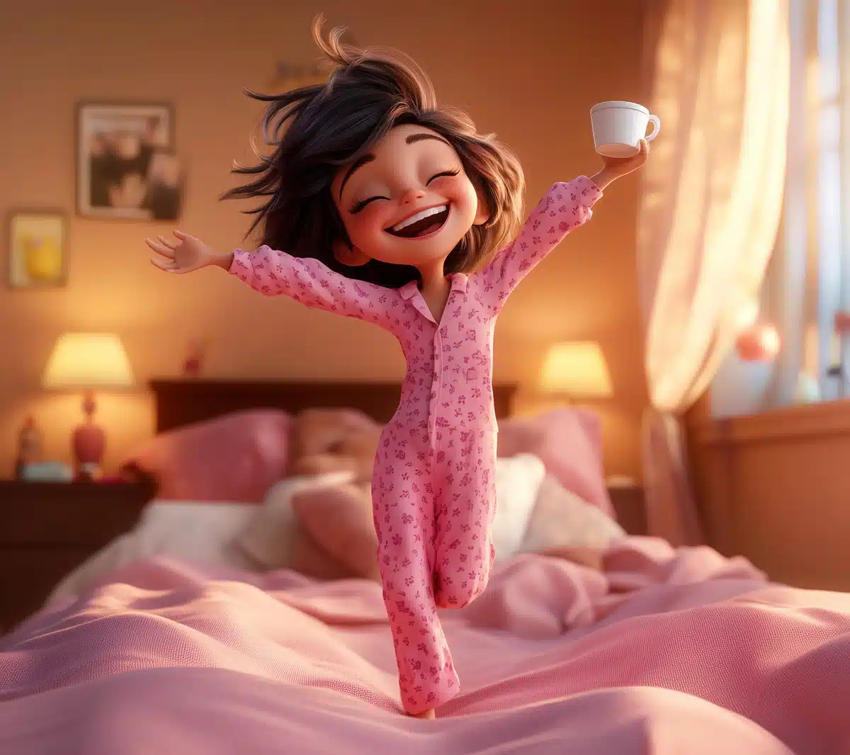 Disney Pixar Girl Dancing Midjourney提示词