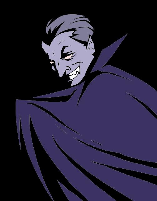 卡通人物吸血鬼伯爵矢量图