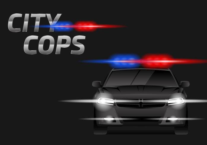 警灯灯车免费矢量