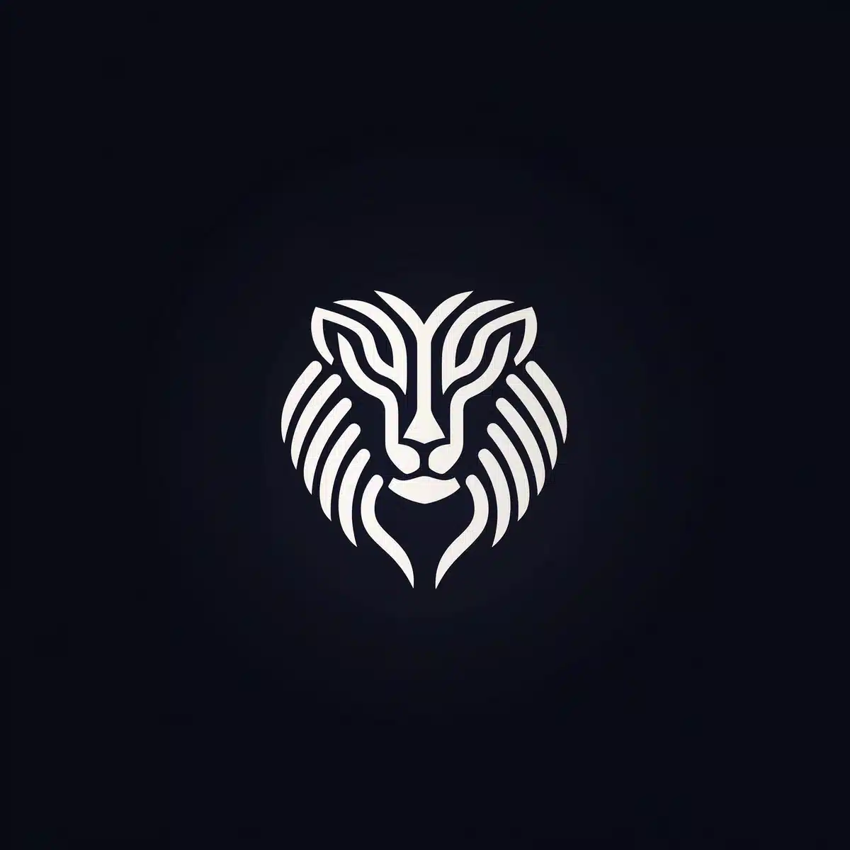 Minimalist Lion Logo Design Midjourney提示词
