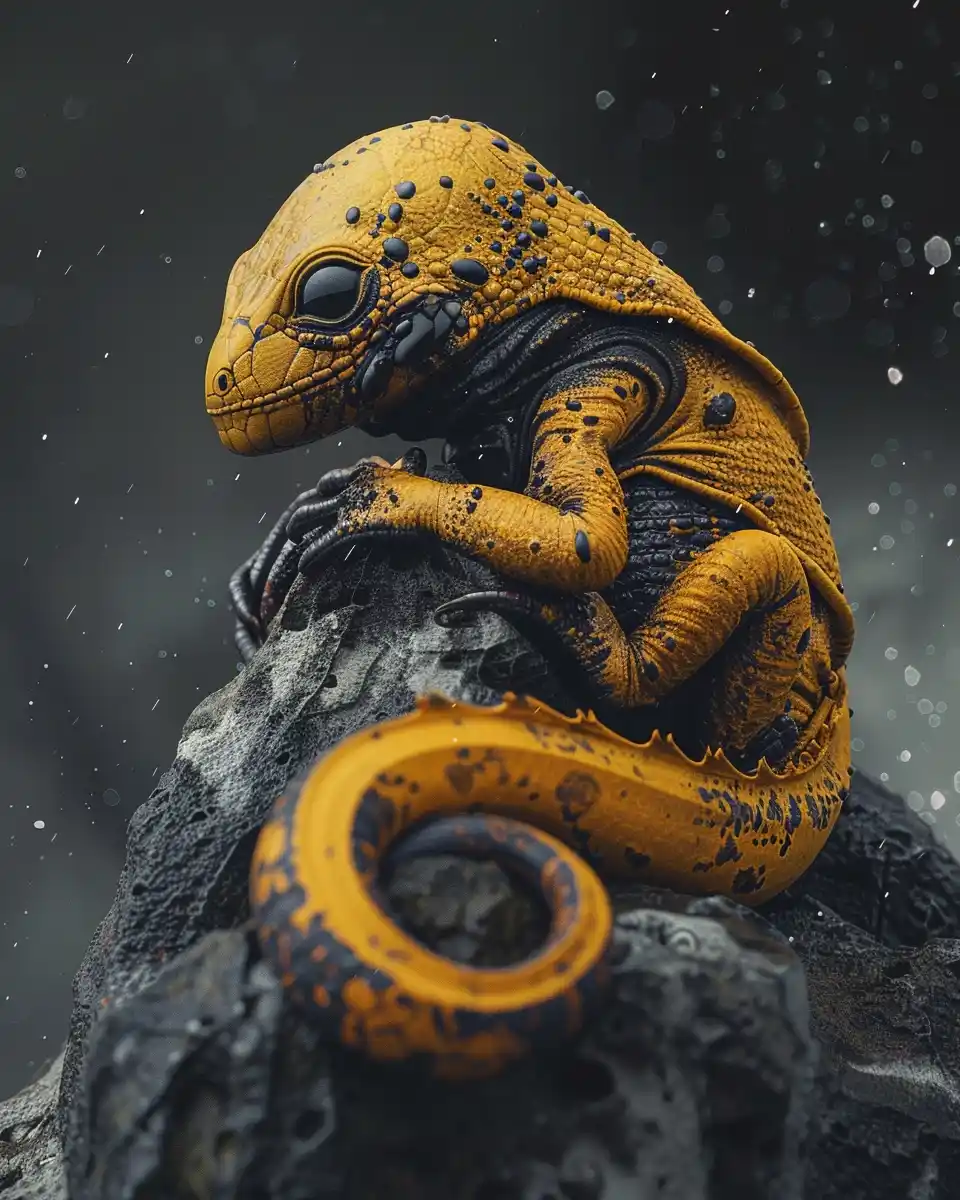 Cinema4D Reptile Portrait Midjourney提示词