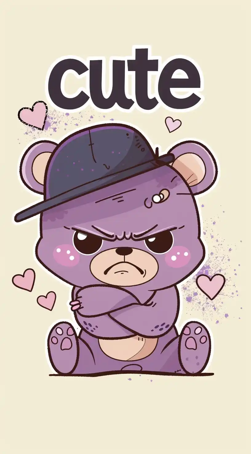 Anime Angry Bear Portrait Midjourney提示词
