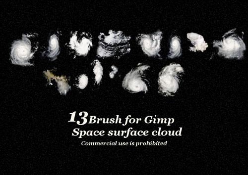 高清晰&nbsp;GIMP&nbsp;白云笔刷